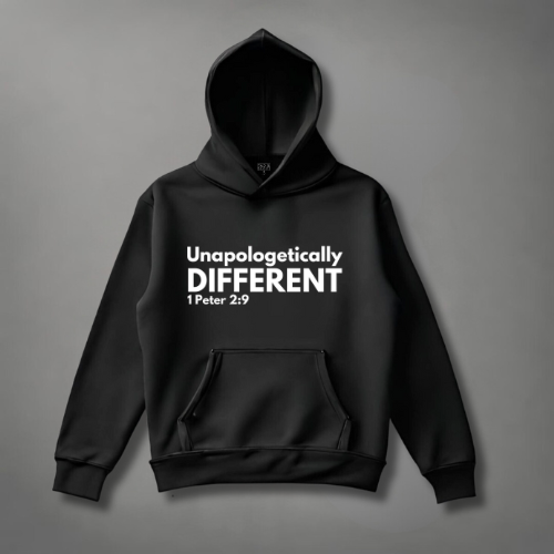 Unapologetically Different: 1 Peter 2:9 Hoodie tagandscript