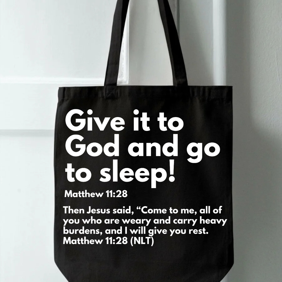 BLACK GOD ONLY KNOWS TOTE BAG