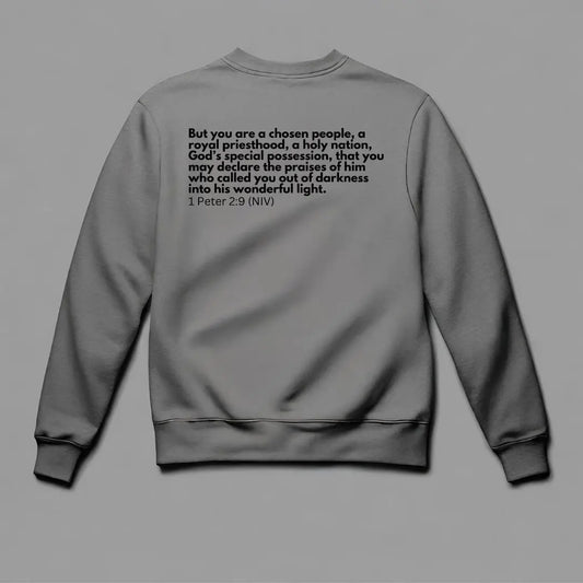 Unapologetically Different: 1 Peter 2:9 Sweatshirt tagandscript