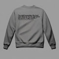 In my Bag and my Bible: Duet 8:18 Sweatshirt tagandscript