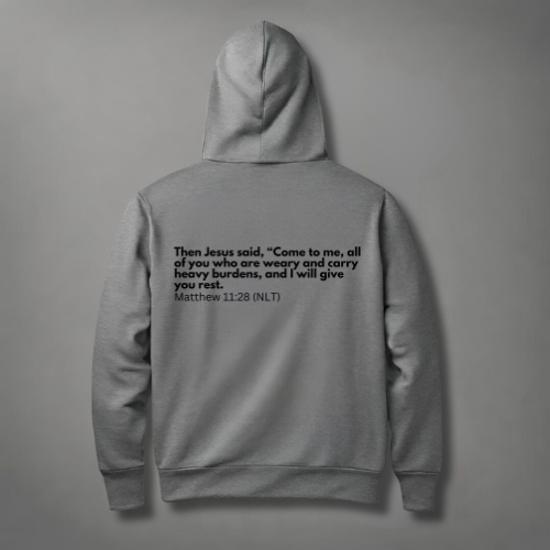 Give it to God and go to sleep! Matt 11:28 Hoodie tagandscript